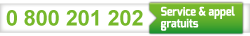 0 800 201 202 (Service et appel gratuits)